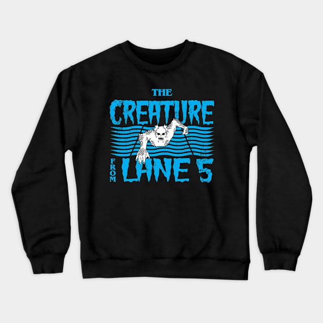 Pool Creature Halloween Swim Crewneck Sweatshirt by atomguy